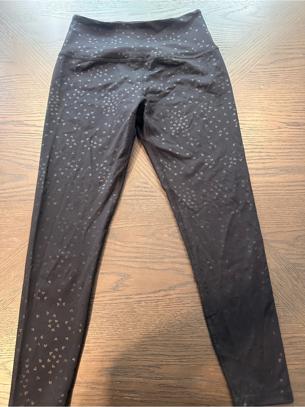 Beyond Yoga Black Leggings with Subtle Logo Print